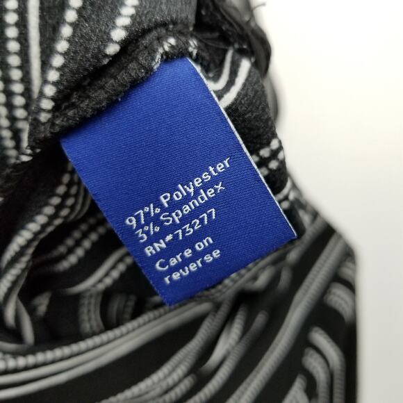 APT 9 Jumpsuit Wide Leg Surplice Wrap Tie Front Long Sleeve Black & White - XL - Picture 10 of 12